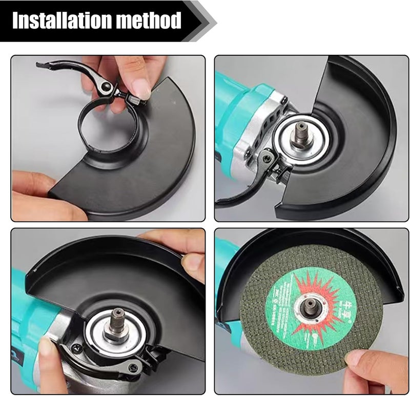 Popbee 5.3" 135mm Grinder Guard for 5" 4-1/2" 4" Wheel Disc Blades Protective Cover Shield Attachments Compatible with DEWALT Milwaukee Makita Metabo Bosch RYOBI XAG04T XAG04Z XAG09Z XAG11Z Angle Grinders - Image 4